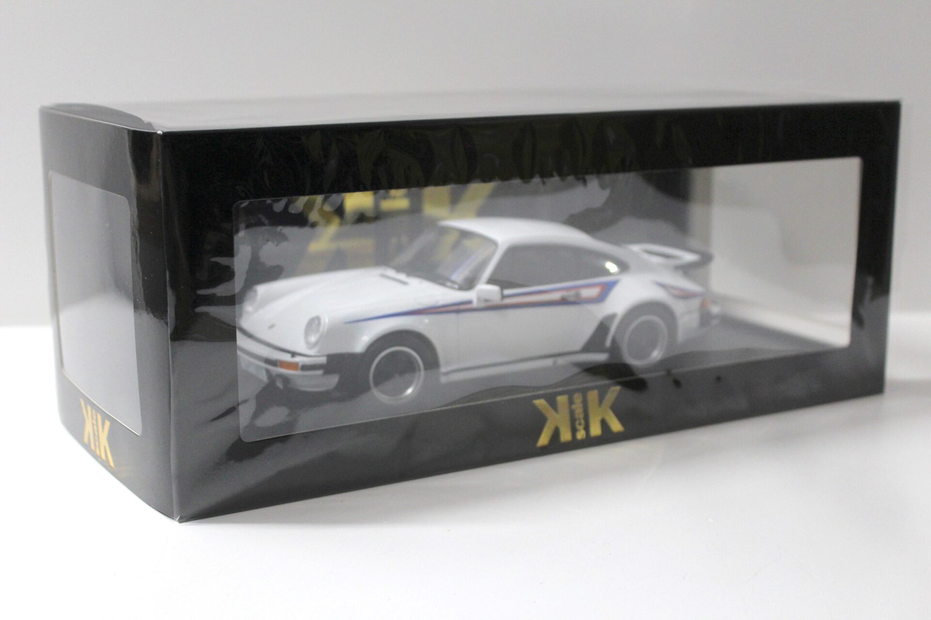 1:18 KK-Scale Porsche 911 (930) Turbo 3.0 Coupe Martini white 1976