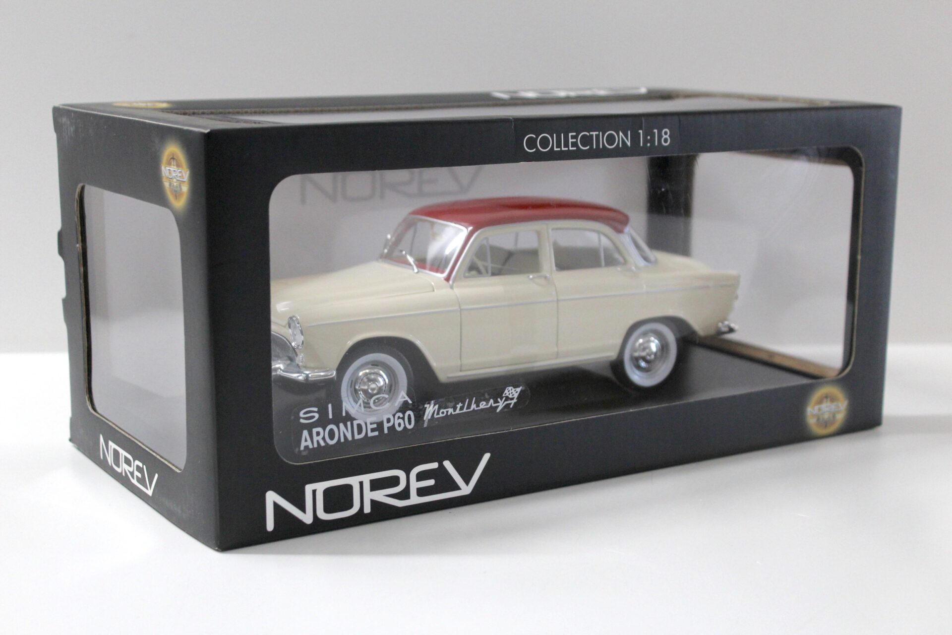 1:18 Norev Simca Aronde P60 Montlhery beige/ red
