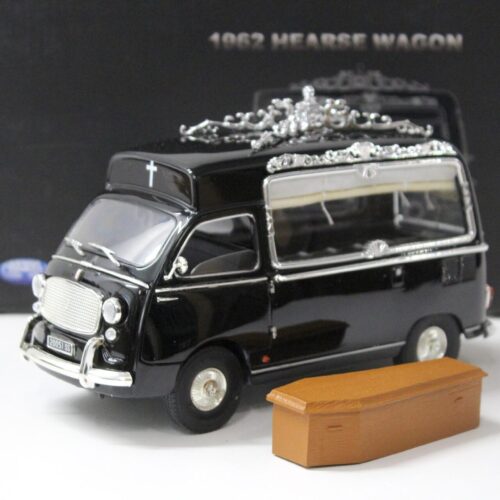 1:18 La Mini Miniera Fiat 600 Multipla 1962 Hearse Wagen Bestattungswagen black