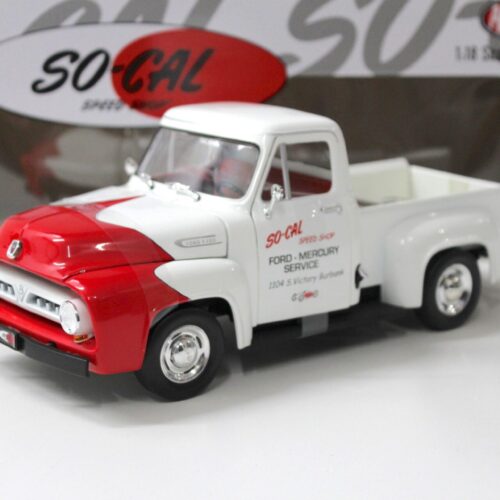 1:18 ACME 1953 Ford F100 Pick-Up SO-CAL Speed Shop Push Truck white/ red