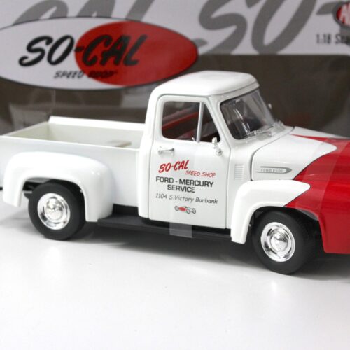 1:18 ACME 1953 Ford F100 Pick-Up SO-CAL Speed Shop Push Truck white/ red