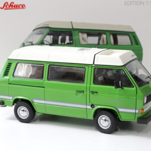 1:18 Schuco VW T3a T3 "JOKER" Campingbus Camper mit Faltdach Westfalia green
