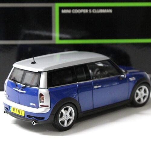 1:18 Kyosho Mini Cooper S Clubman RHD blue/ silver DEALER VERSION