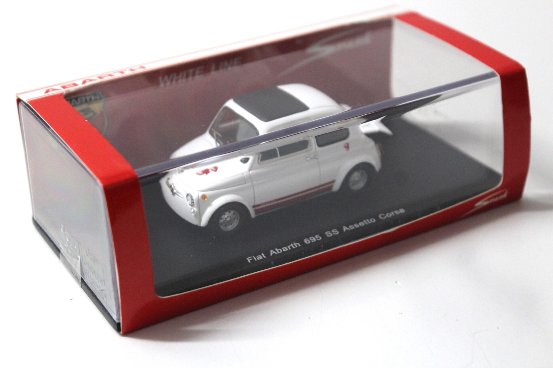 1:43 Spark Fiat Abarth 695 SS Assetto Corsa white/ red
