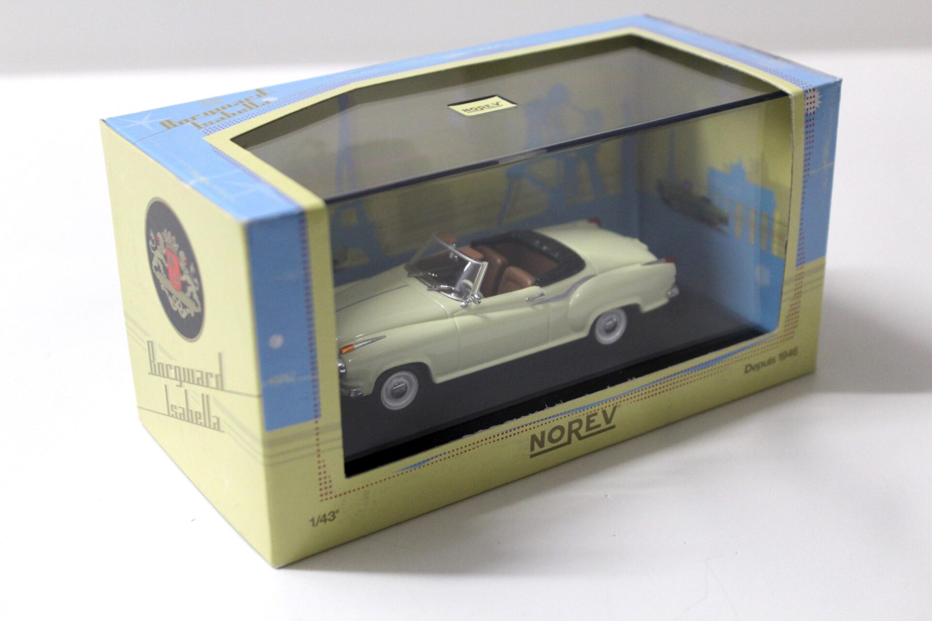 1:43 Norev Borgward Isabella Cabriolet yellow