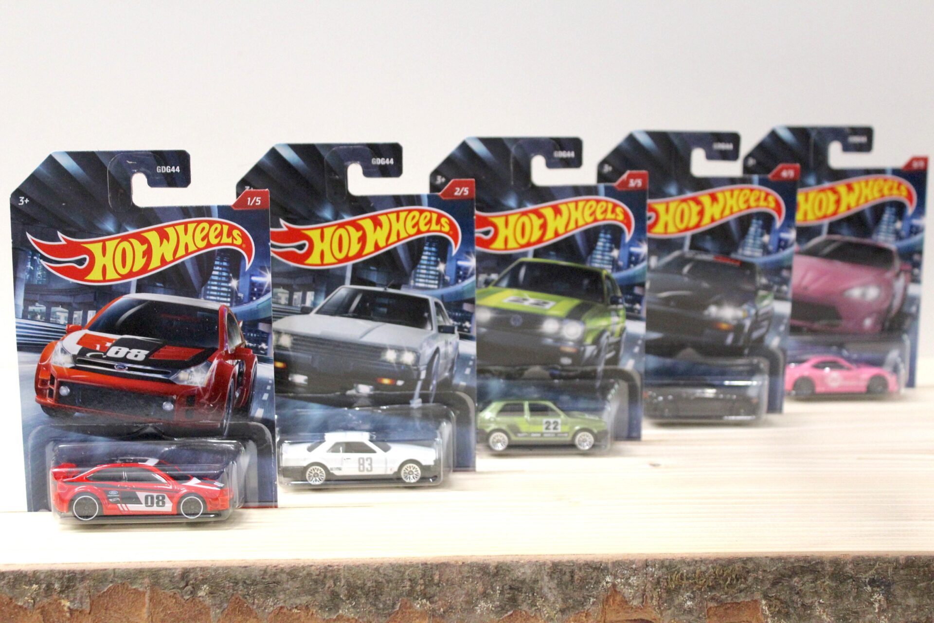 1:64 Hot Wheels Automotive Themed Set 5 pcs. VW, Ford, Nissan, Honda, Toyota
