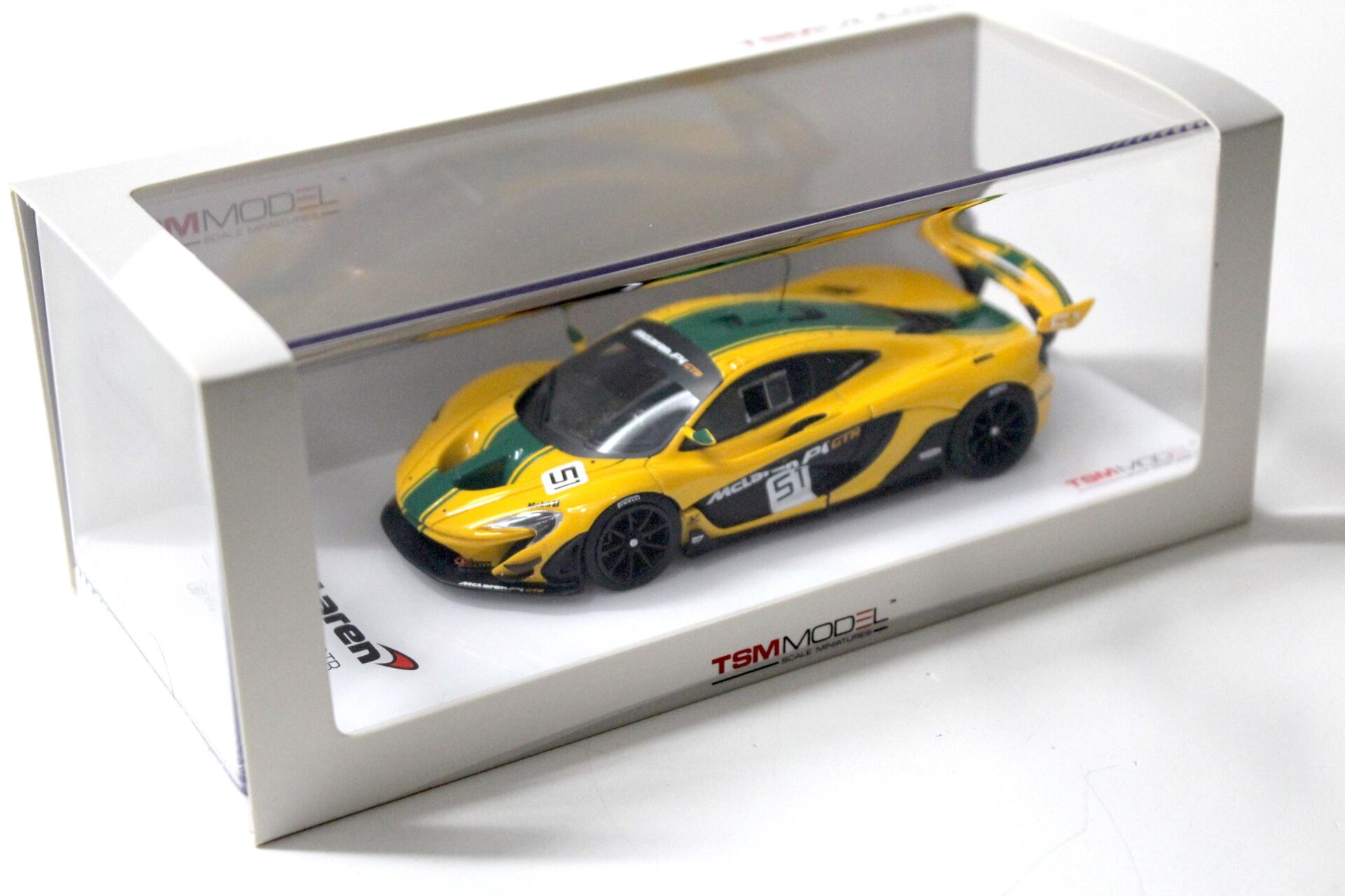 1:43 True Scale TSM McLaren P1 GTR Geneva Motor Show 2015 yellow #51