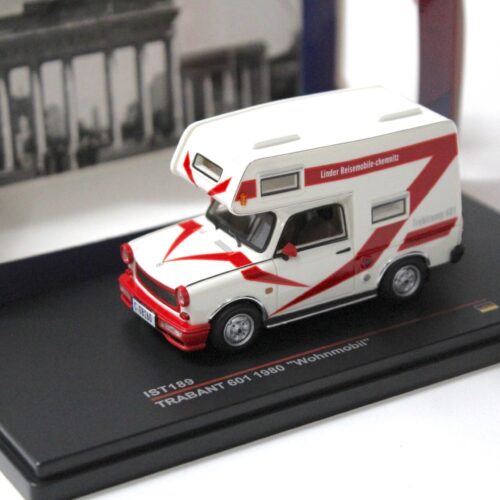 1:43 IST Models Trabant 601 Wohnmobil 1980 white/ red