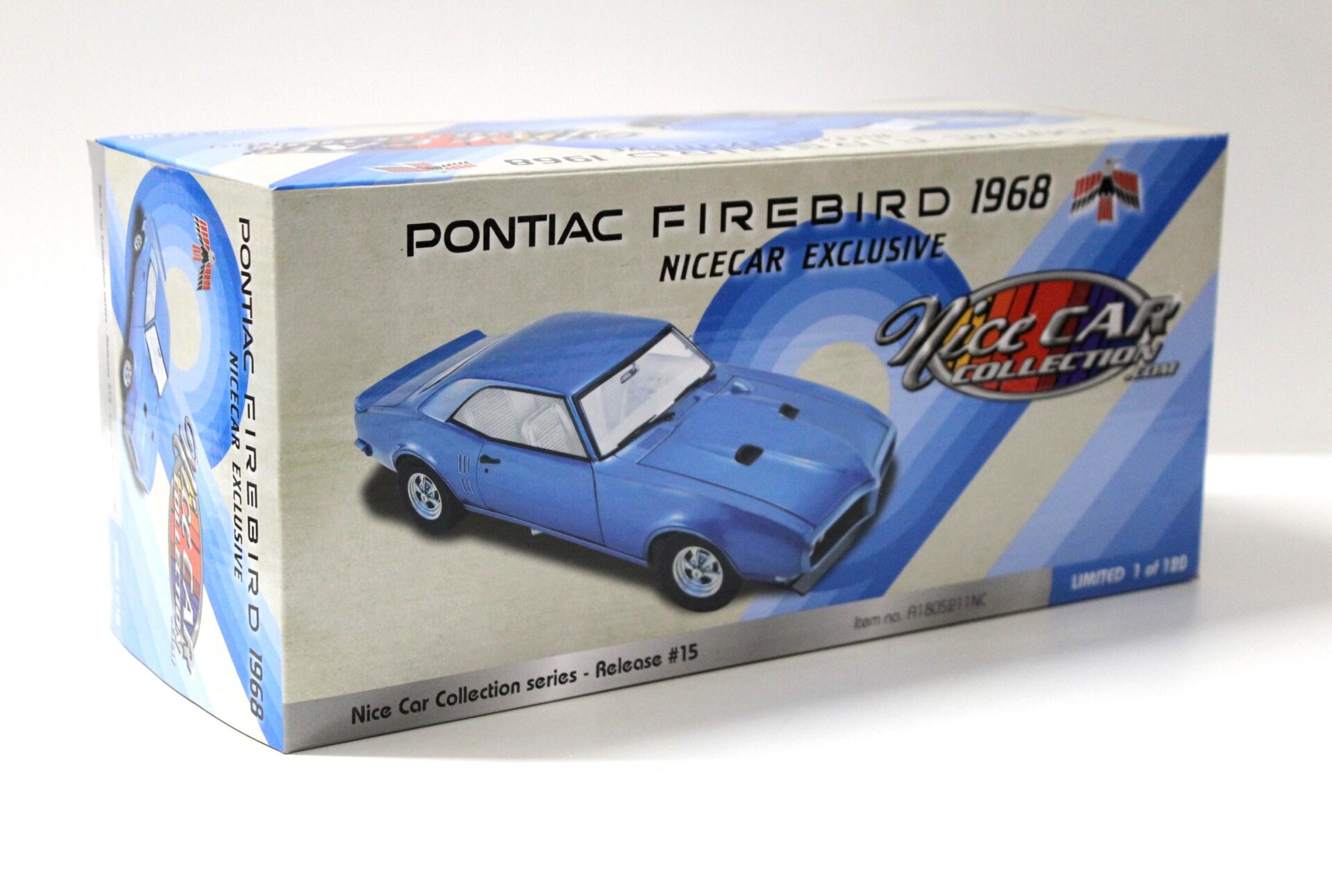 1:18 ACME 1968 Pontiac Firebird Lucerne blue *NICE CAR* Limited 120 pcs.