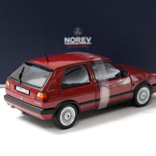 1:18 Norev VW Golf 2 GTI MK2 dark red metallic 1990 - Image 3