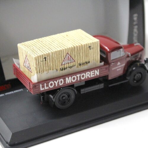1:43 Schuco Borgward B2500 Pritsche LKW "Lloyd Motoren" dark red