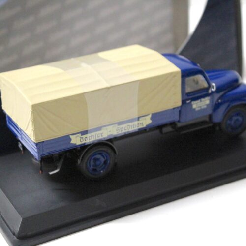 1:43 Schuco Hanomag L28 Pritsche/ Plane LKW "Dachser Spedition" blue