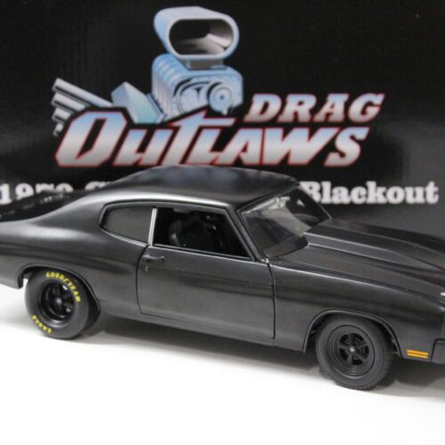 1:18 ACME 1970 Chevrolet Chevelle SS Powderkeg Drag Outlaws BLACKOUT black