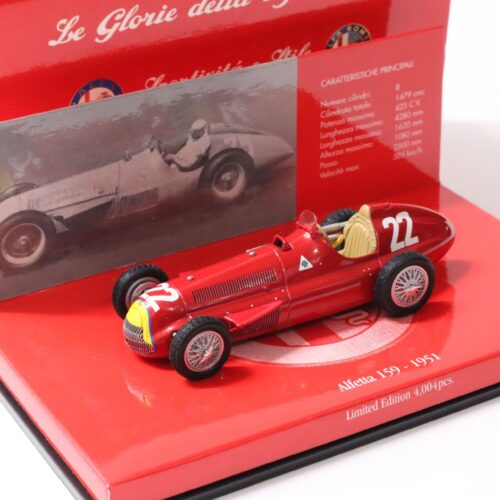 1:43 Minichamps Alfa Romeo Alfetta 159 GP Spain 1951 J.M. Fangio Winner #22