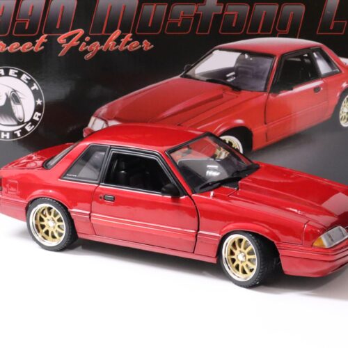 1:18 GMP 1990 Ford Mustang LX Coupe Street Fighter red metallic
