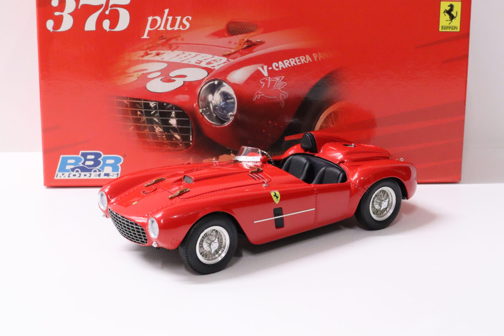 ID 58069 orig.jpg 1:18 BBR Ferrari 375 Plus Test / Stradale 1954 red Die-Cast/ openings