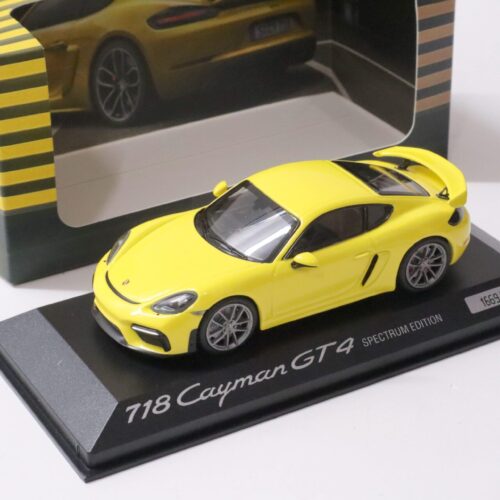 1:43 Minichamps Porsche 718 Cayman GT4 Spectrum Edition yellow DEALER VERSION SALE%%%