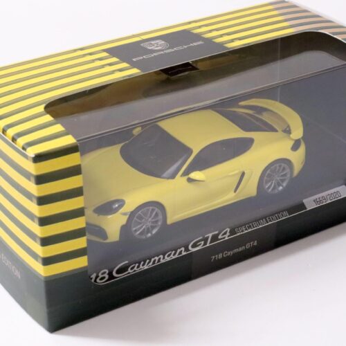 1:43 Minichamps Porsche 718 Cayman GT4 Spectrum Edition yellow DEALER VERSION SALE%%%