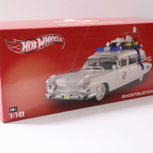 1:18 Hot Wheels 1959 Cadillac Miller GHOSTBUSTERS ECTO-1 white Movie Car - Image 4