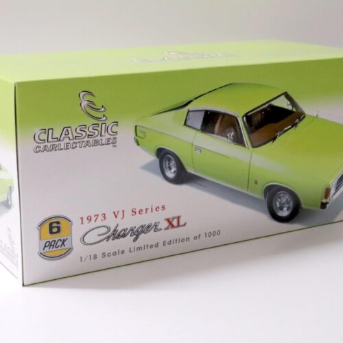1:18 Classic Carlectables 1973 Chrysler VJ Charger XL 6 Pack Lime light green - Image 4