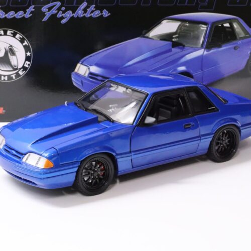 1:18 GMP 1990 Ford Mustang 5.0 LX Coupe Street Fighter blue metallic