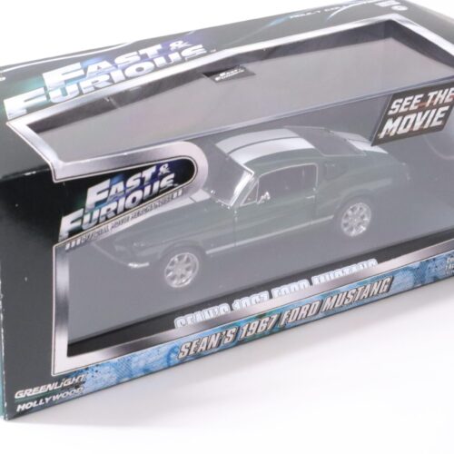 1:43 Greenlight Fast and Furious SEANÂ´s 1967 Ford Mustang green/ white stripes