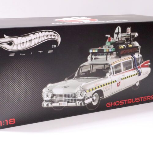 1:18 Hot Wheels Elite 1959 Cadillac Miller GHOSTBUSTERS ECTO 1A white SEALED