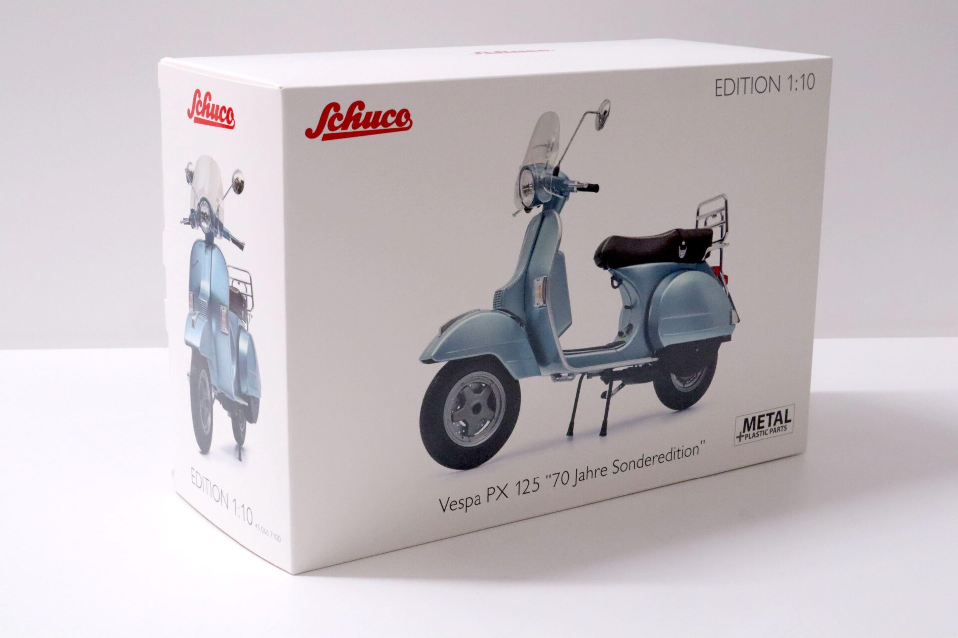 1:10 Schuco Vespa PX 125 blue metallic "70 Jahre Sonderedition"