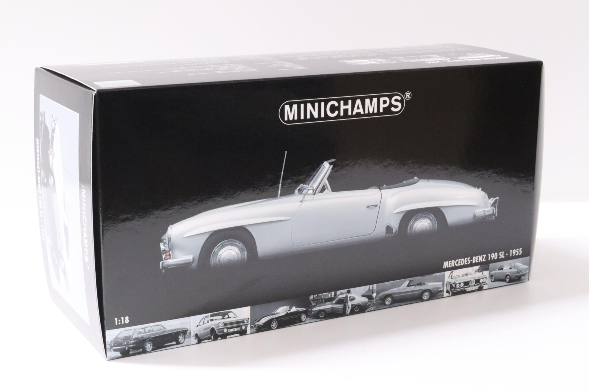 1:18 Minichamps Mercedes 190SL Cabriolet silver 1955