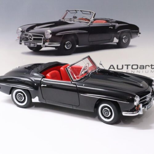 1:18 AUTOart Mercedes 190SL Cabriolet black/ red with TOP