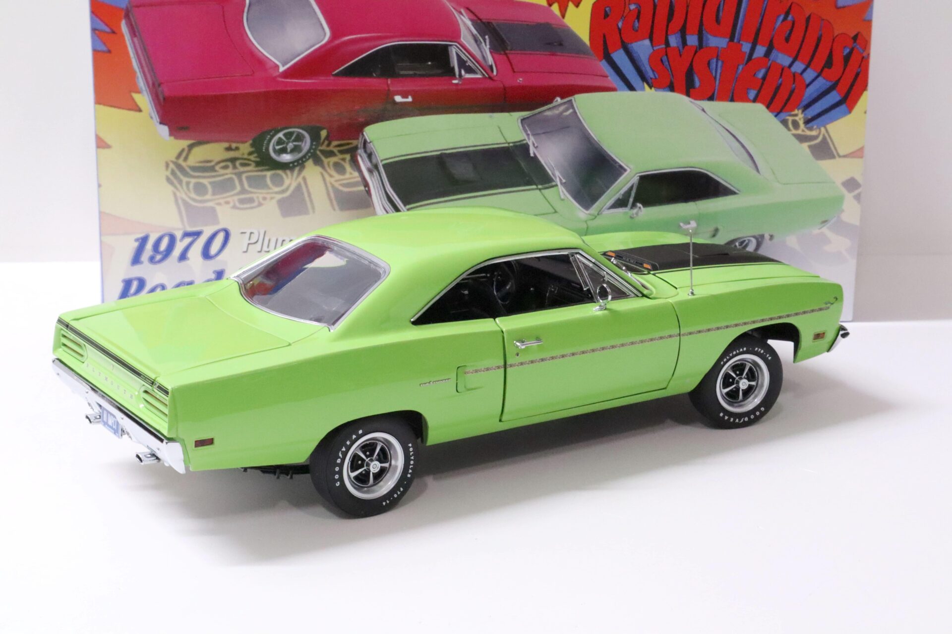 1:18 GMP 1970 Plymouth Road Runner "The Rapid Transit System" green