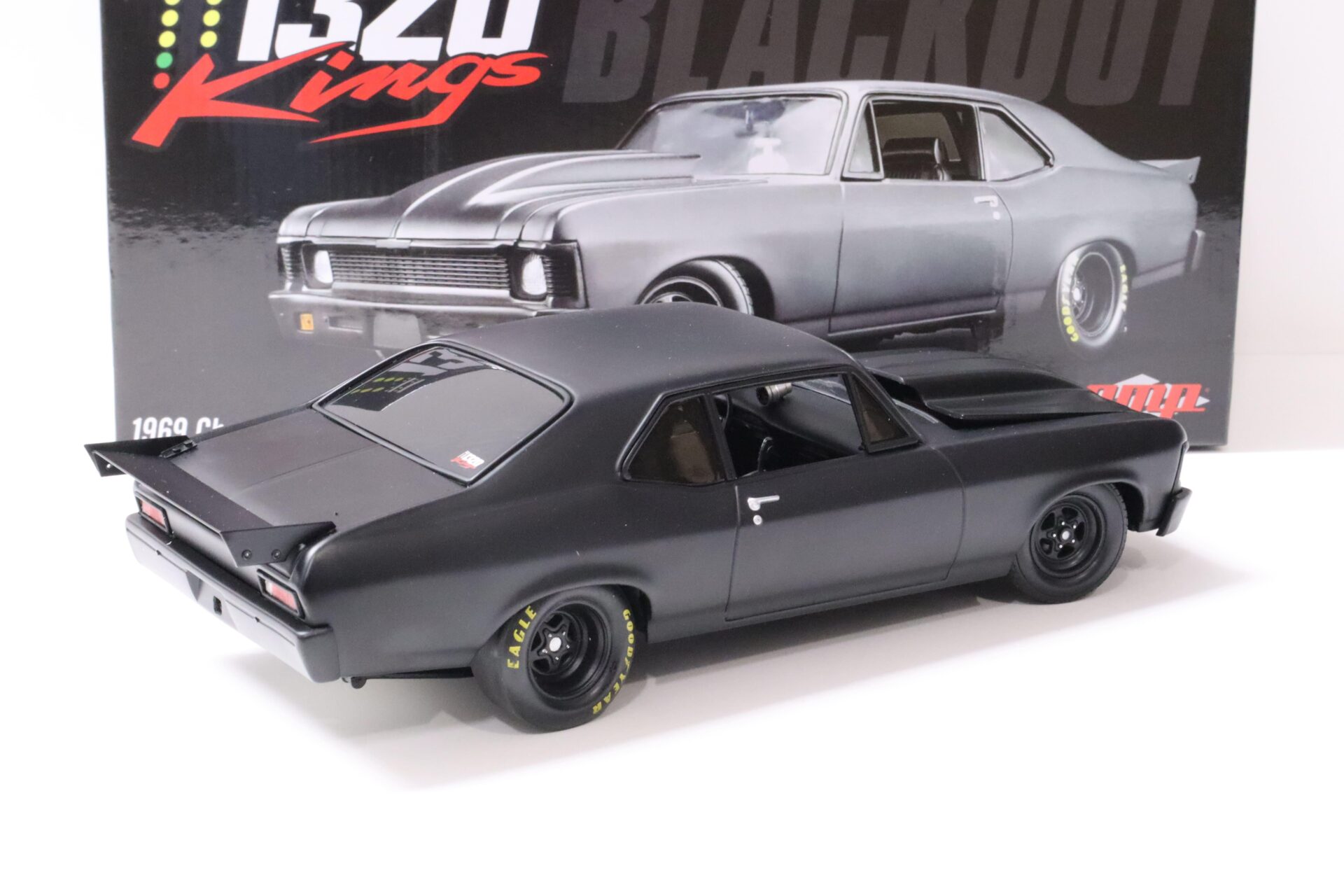 1:18 GMP 1969 Chevrolet Nova Coupe 1320 Kings matt black