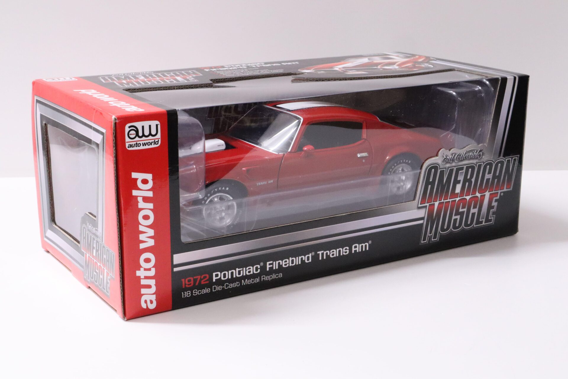 1:18 Auto World 1972 Pontiac Firebird Trans Am Cardinal red