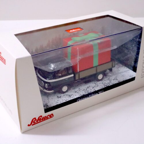 1:43 Schuco Barkas B1000 Pritsche + Geschenk "CHRISTMAS EDITION 2021" black