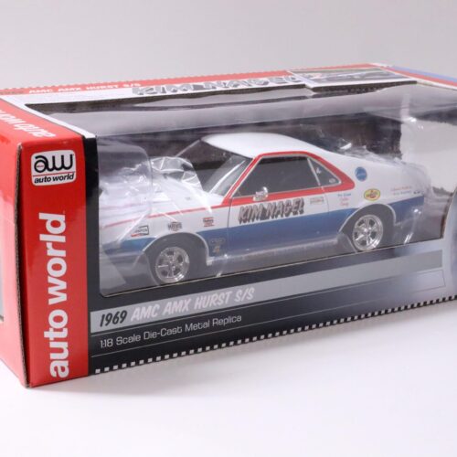 1:18 Auto World AMC AMX Hurst S/S 1969 Kim Nagel white