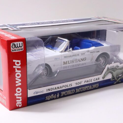 1:18 Auto World 1964 1/2 Ford Mustang Convertible Indianapolis 500 PACE Car white