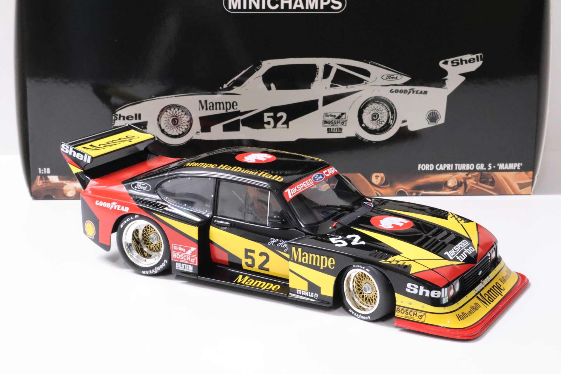 1:18 Minichamps Ford Capri Turbo Gr. 5 MAMPE #52 Hans Heyer DRM 1978