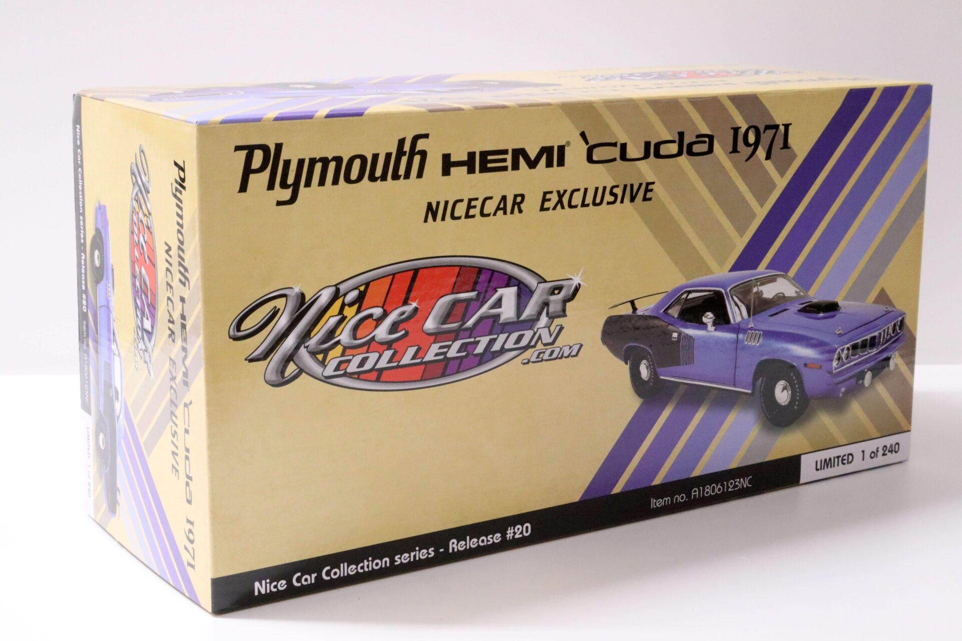 1:18 ACME 1971 Plymouth Hemi Cuda Barracuda NICECAR Exclusive B5 blue/ black