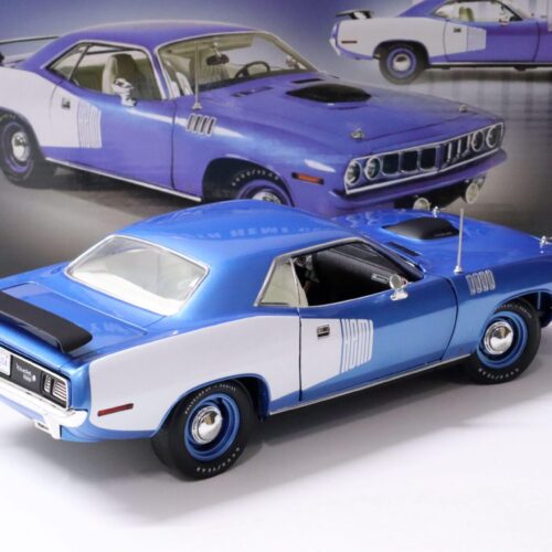 1:18 ACME 1971 Plymouth Hemi Cuda Barracuda Coupe B5 blue/ white