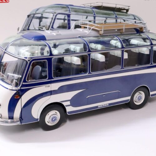 1:18 Schuco Setra S6 Reisebus blue/ white Die-Cast