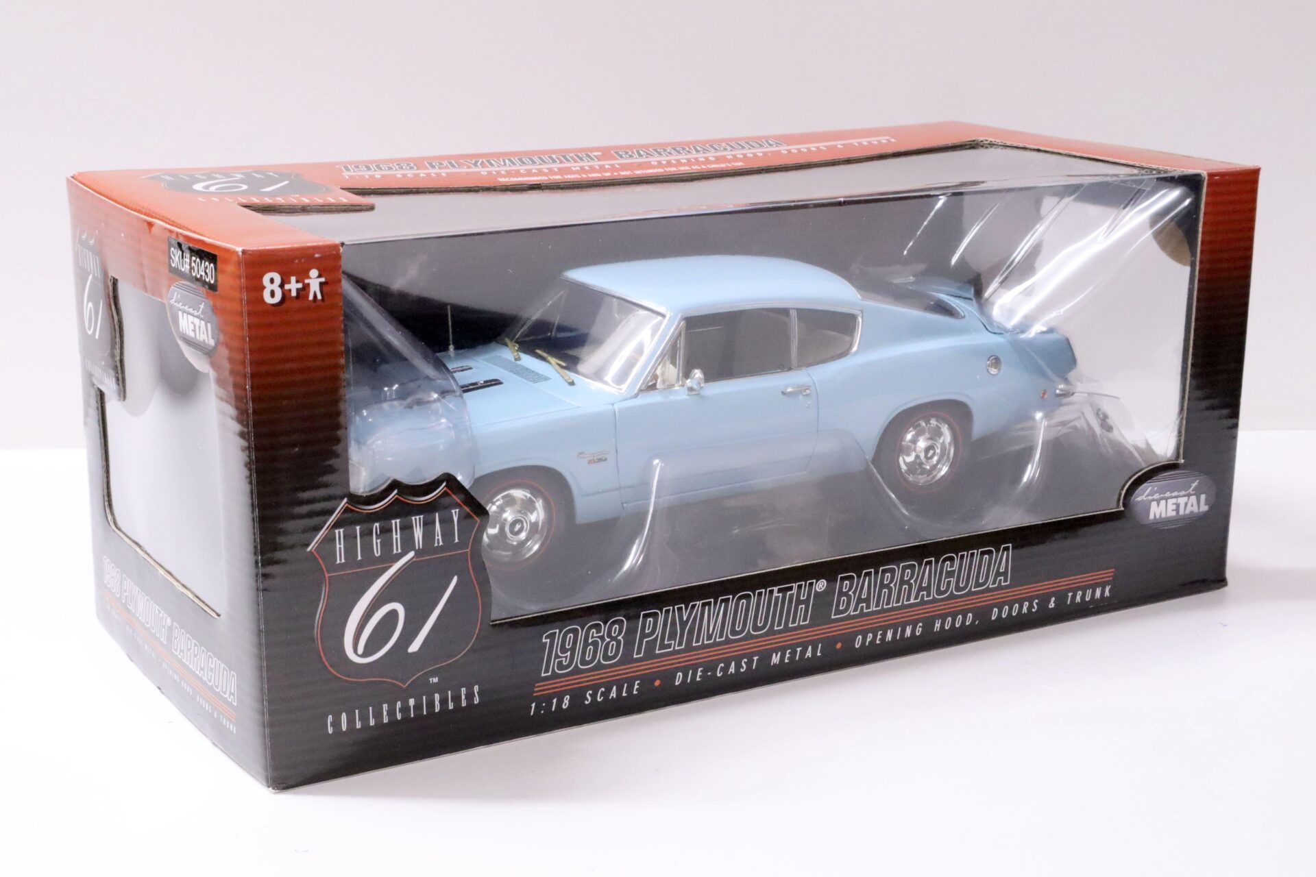 1:18 Highway61 Plymouth Barracuda Coupe 1968 light blue