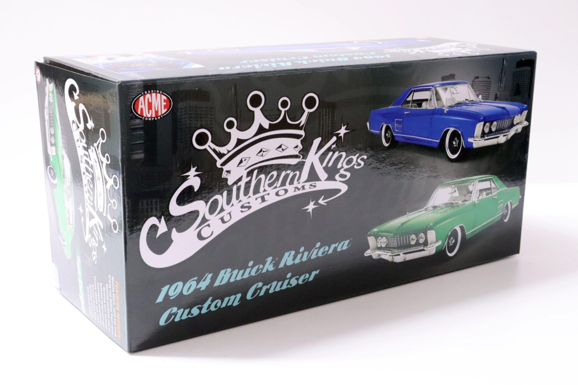 1:18 ACME 1964 Buick Riviera Coupe Custom Cruiser Southern Kings cosmic dust green