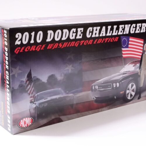1:18 ACME 2010 Dodge Challenger SRT8 Coupe black + George Washington Figure - Image 5