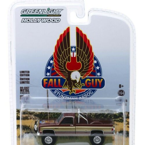 1:64 Greenlight 1982 GMC K-2500 Sierra Grande Wideside FALL GUY Stuntman Associa