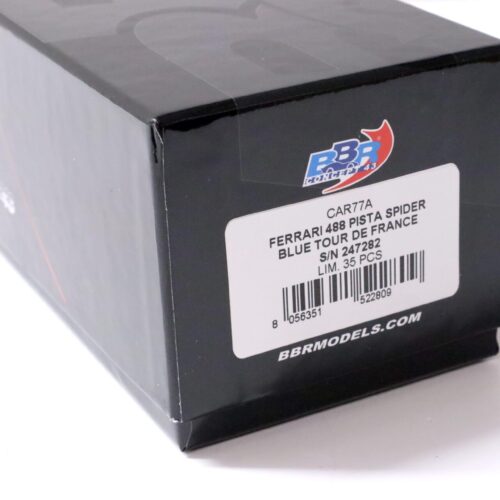 1:43 BBR Ferrari 488 Pista Spider RHD Blue Tour de France - Limited Edition 35 pcs.