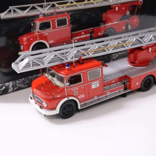 1:43 Minichamps Mercedes 1113 Aerial Ladder Drehleiter Feuerwehr 1966 red