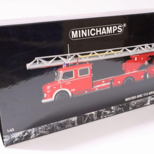 1:43 Minichamps Mercedes 1113 Aerial Ladder Drehleiter Feuerwehr 1966 red