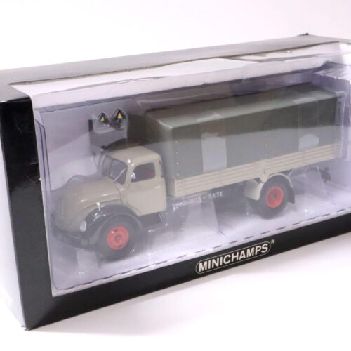 1:43 Minichamps Magirus S 6500 Canvas LKW Pritsche/ Plane grey/ black 1955