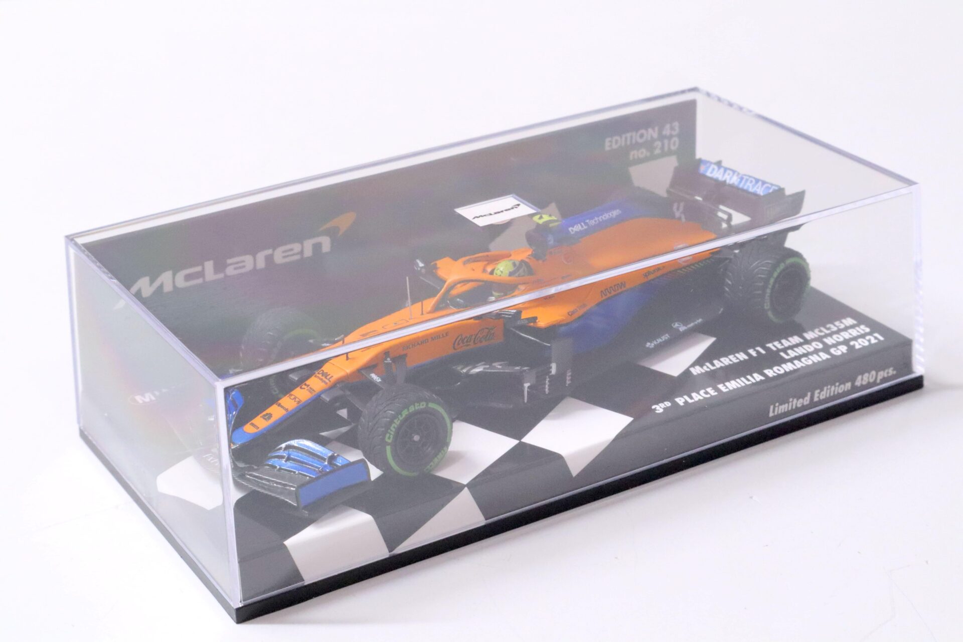 1:43 Minichamps McLaren F1 Team MCL35M Lando Norris 3rd Place Emilia Romagna 2021