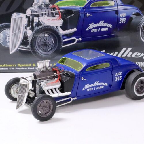 1:18 GMP Hot Rod 1934 Blown Altered Coupe Southern Speed & Marine blue